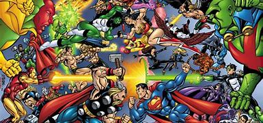 Image result for Marvel and DC Heroes