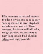 Image result for Time to Rest and Recover