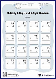 Image result for Multiplication by 2 Digits