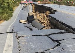 Image result for Asphalt Road Damage From Earthquake