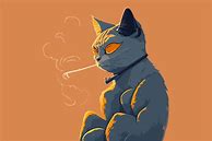Image result for Smoking Cat Art