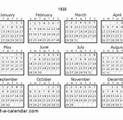 Image result for 1835 Calendar