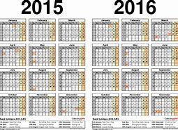 Image result for 2015 2016 Calendar