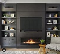 Image result for Black Modern Wall Units