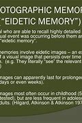 Image result for Photographic Memory Examples