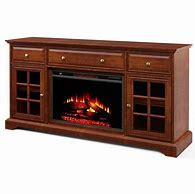 Image result for Walnut Electric Fireplace TV Stand