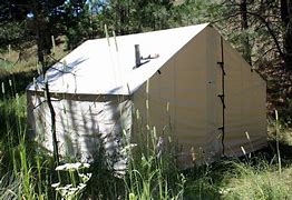 Image result for Canvas Wall Tent Camping