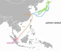 Image result for Singapore Japan Map