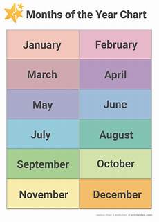 6 Best Images Of Free Printable Months Of The Year Chart