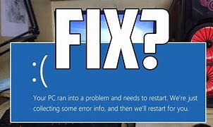 Image result for Your PC Ran Int to Problem