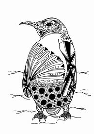 Image result for Dancing Penguin Adult Coloring Page