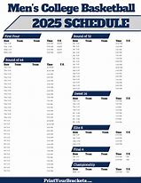 Image result for NCAA Tournament TV Schedule Printable
