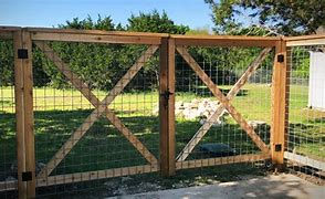 Image result for Wood Welded Wire Gate