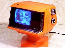 Image result for Vintage Sharp Colour Portable TV