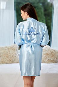 Image result for Blue Satin Robe