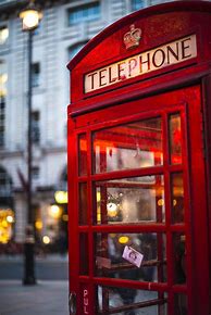 Image result for Red Phone Box at Night
