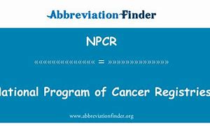Image result for Npcr Cancer Registries