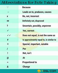 Image result for Common Note Taking Symbols