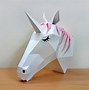 Image result for Unicorn Head Papercraft Template
