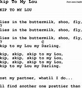 Image result for Lyrics to Skip to My Lou