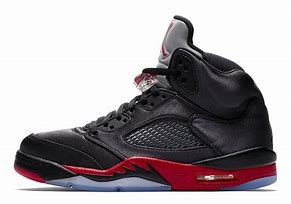Image result for Jordan 5 Red and Black