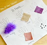Image result for Sense of Touch Craft for Kids Labled Hands