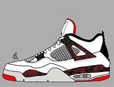 Image result for Air Jordan 4 Retro Drawing