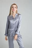 Image result for Long Sleeve Silk Pajamas