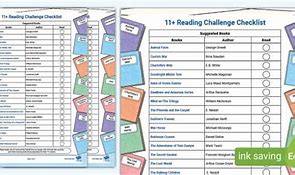 Image result for Reading Challenge Checklist by Month