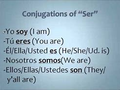 Image result for Ser Words Spanish