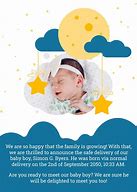 Image result for Baby Boy Announcement Template