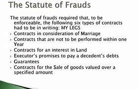 Image result for Statute of Frauds Requirements