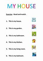 Image result for Rooms in a House Worksheets for Kids