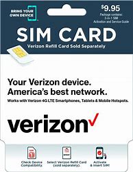 Image result for Verizon Carrier Simm Card