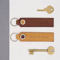 Image result for Double Sided Key Fob Leather