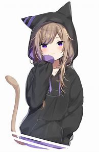 Image result for Anime Girl Wearing Cat Hoodie