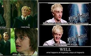 Image result for Harry Potter X Draco Malfoy Memes