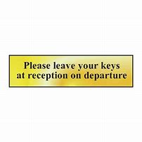 Image result for Hotel Leave the Key When Leaving