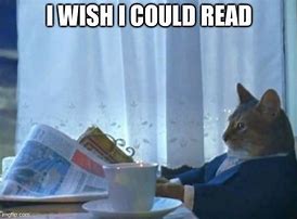 Image result for Wish I Could Read Meme