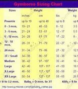 Image result for Gymboree Size Chart
