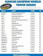 Image result for NASCAR ARCA Series Printable Schedule