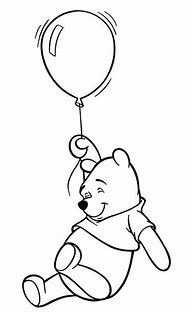 Image result for Winnie the Pooh Holding Balloon Color Picture