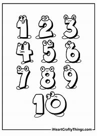 Image result for Number Coloring Sheets 1 10