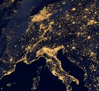 Image result for Europe at Night From Space