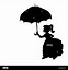 Image result for Girl Standing with Umbrella Silhouette