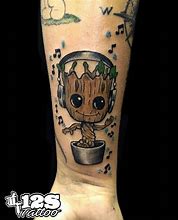 Image result for Baby Groot with a Bow and Arrow Tattoo