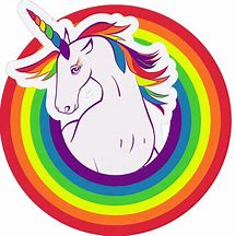 Image result for Unicorn with Rainbow Hair