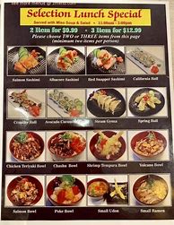 Image result for J Sushi Menu