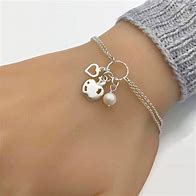 Image result for Silver Bracelet with a Apple