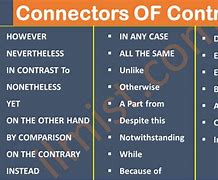 Image result for Compare and Contrast Transition Words